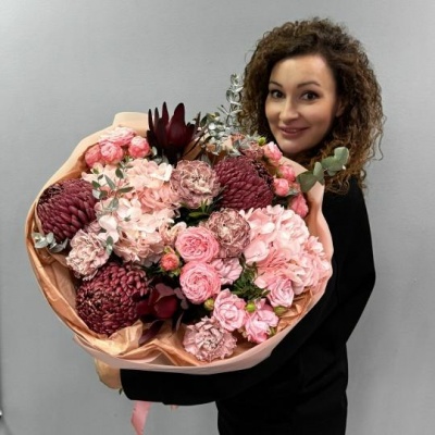 Букет цветов Розовый шоколад